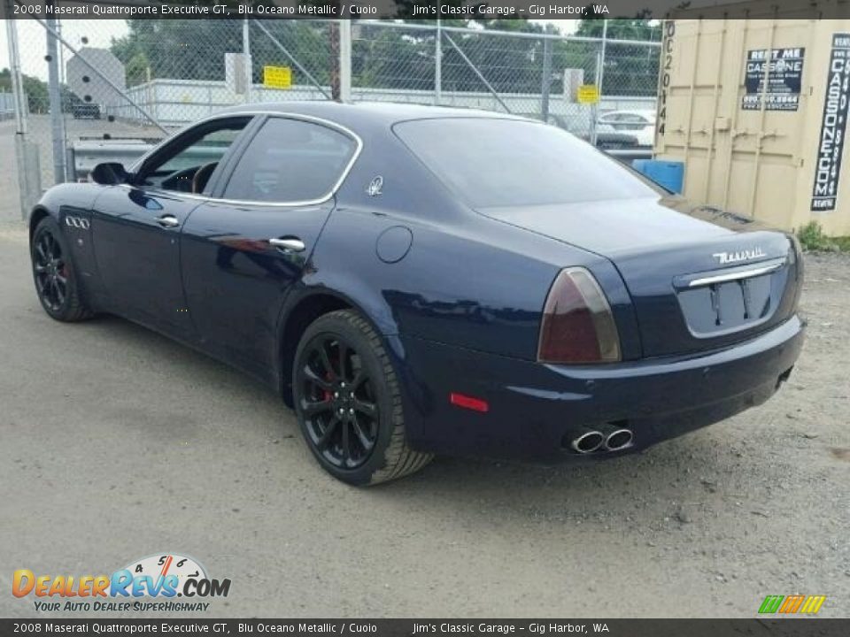2008 Maserati Quattroporte Executive GT Blu Oceano Metallic / Cuoio Photo #3