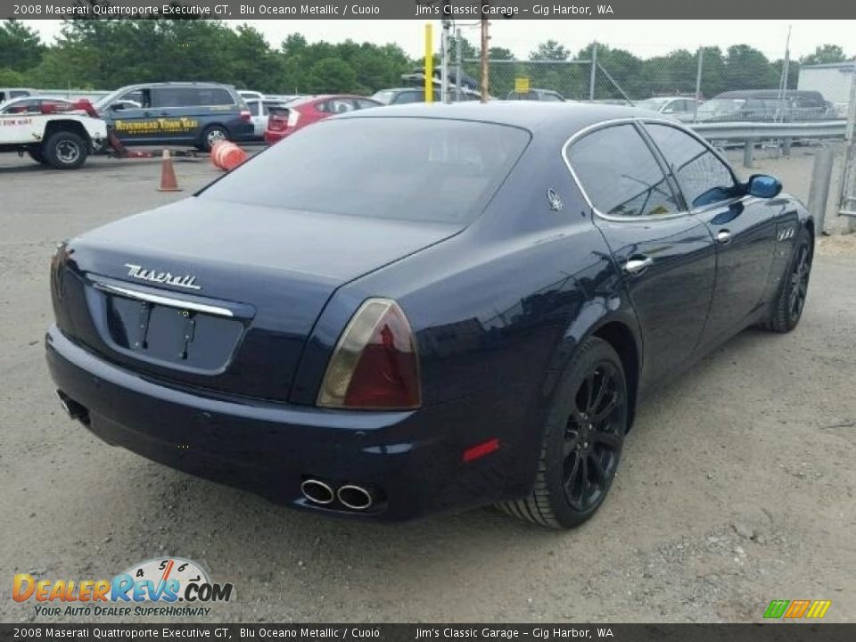 2008 Maserati Quattroporte Executive GT Blu Oceano Metallic / Cuoio Photo #4