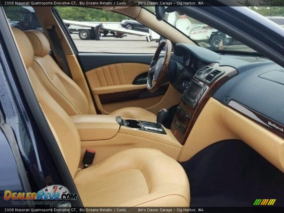 2008 Maserati Quattroporte Executive GT Blu Oceano Metallic / Cuoio Photo #6