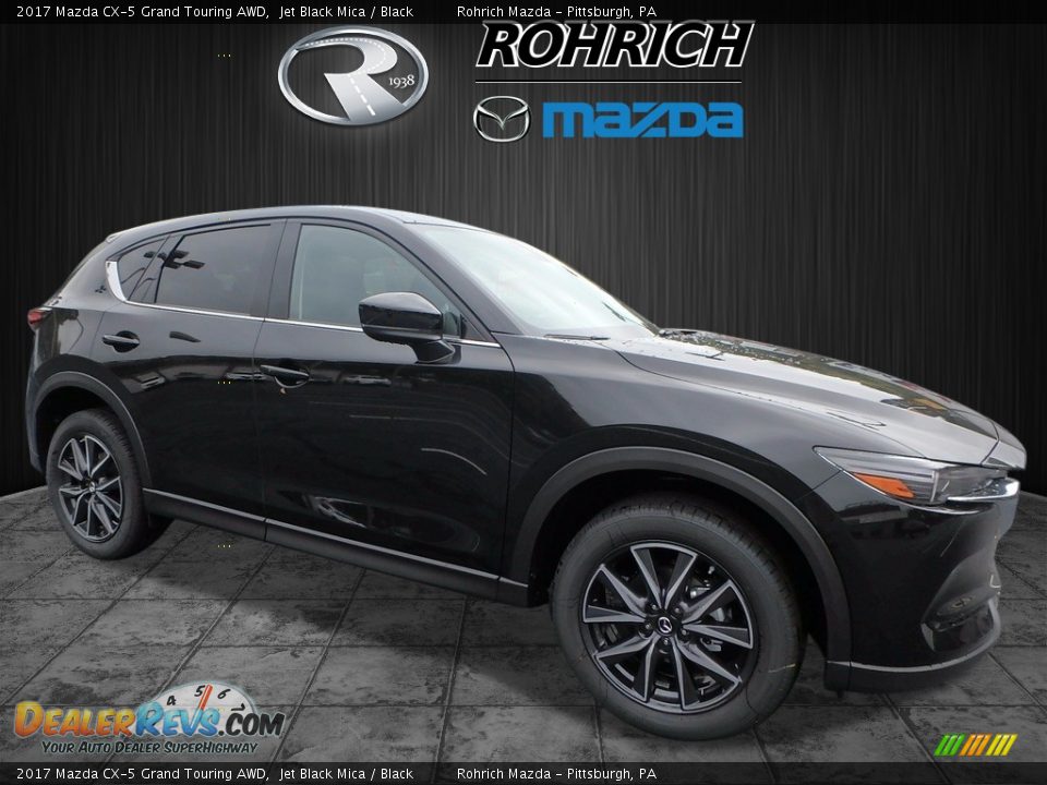 2017 Mazda CX-5 Grand Touring AWD Jet Black Mica / Black Photo #1