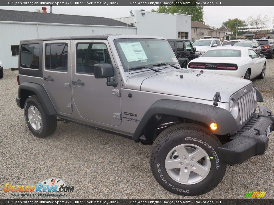 2017 Jeep Wrangler Unlimited Sport 4x4 Billet Silver Metallic / Black Photo #2