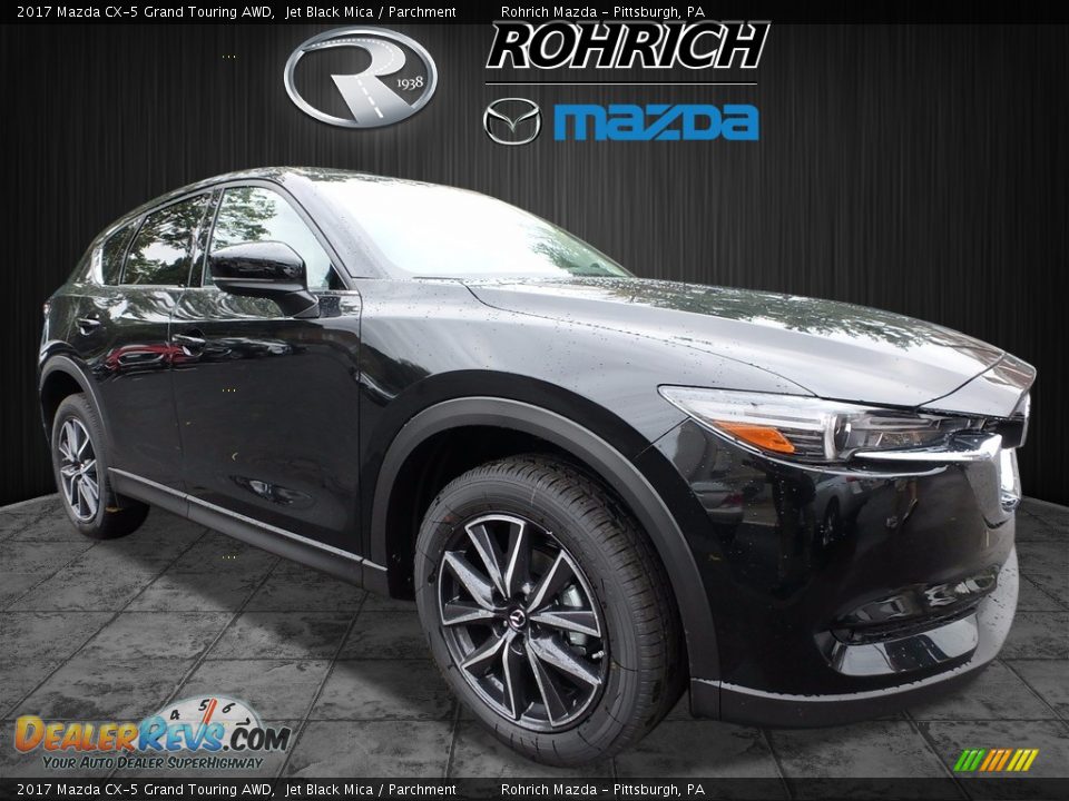 2017 Mazda CX-5 Grand Touring AWD Jet Black Mica / Parchment Photo #1