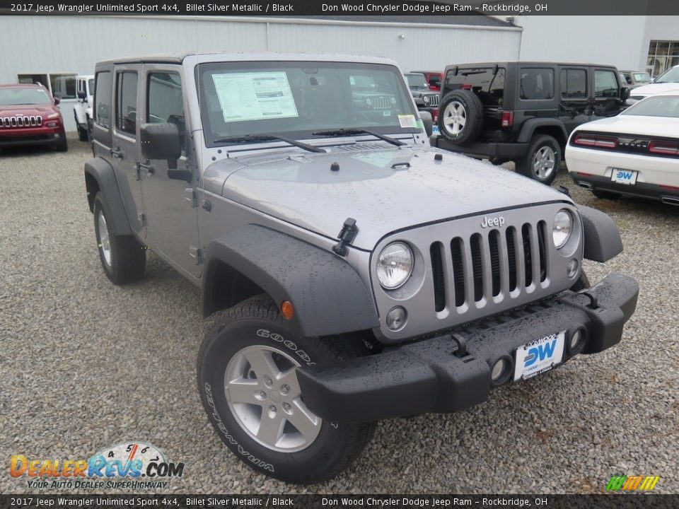 2017 Jeep Wrangler Unlimited Sport 4x4 Billet Silver Metallic / Black Photo #3