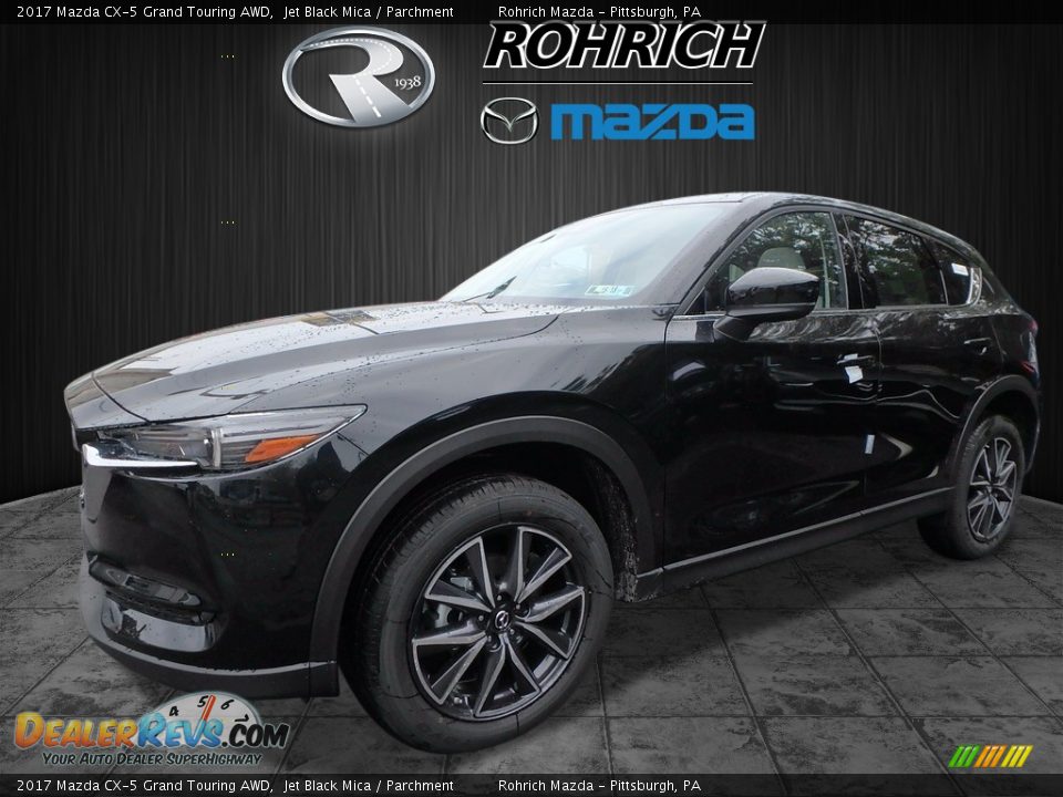 2017 Mazda CX-5 Grand Touring AWD Jet Black Mica / Parchment Photo #3