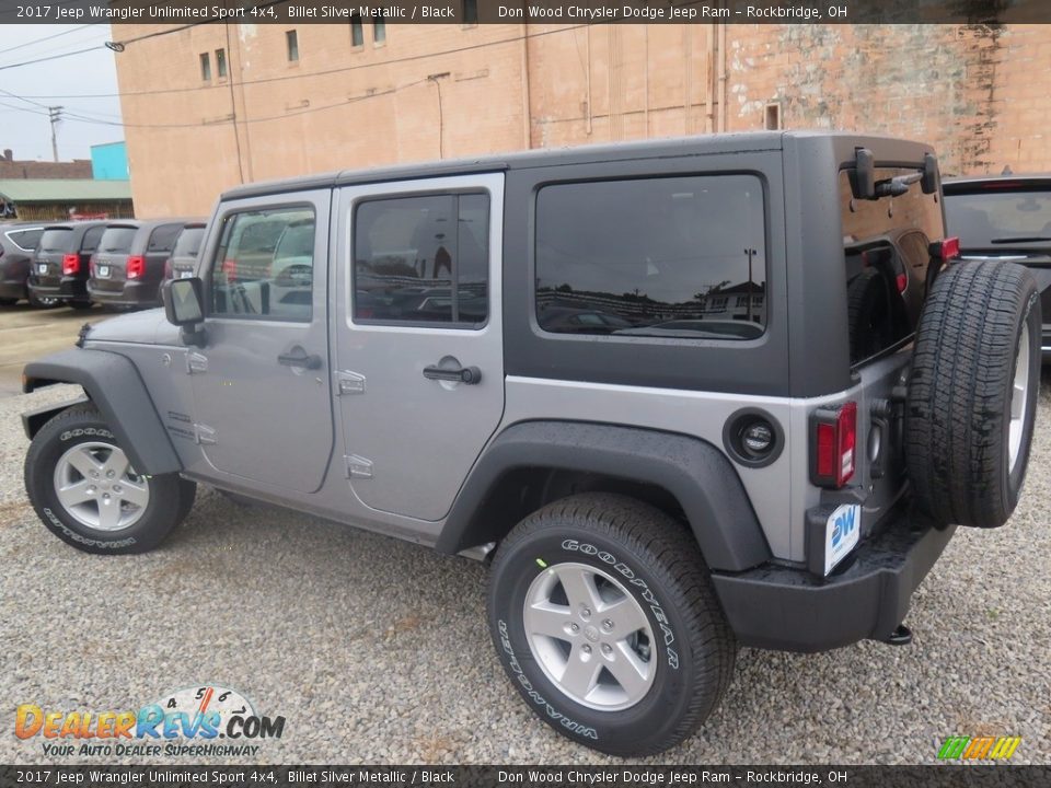 2017 Jeep Wrangler Unlimited Sport 4x4 Billet Silver Metallic / Black Photo #7