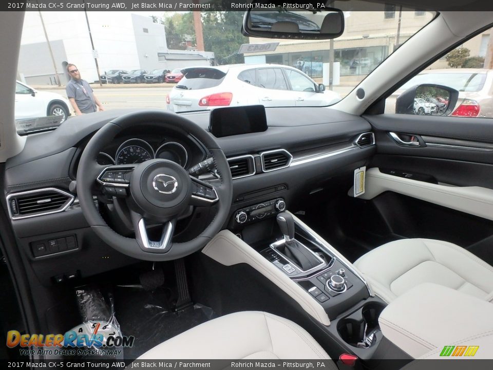 2017 Mazda CX-5 Grand Touring AWD Jet Black Mica / Parchment Photo #9