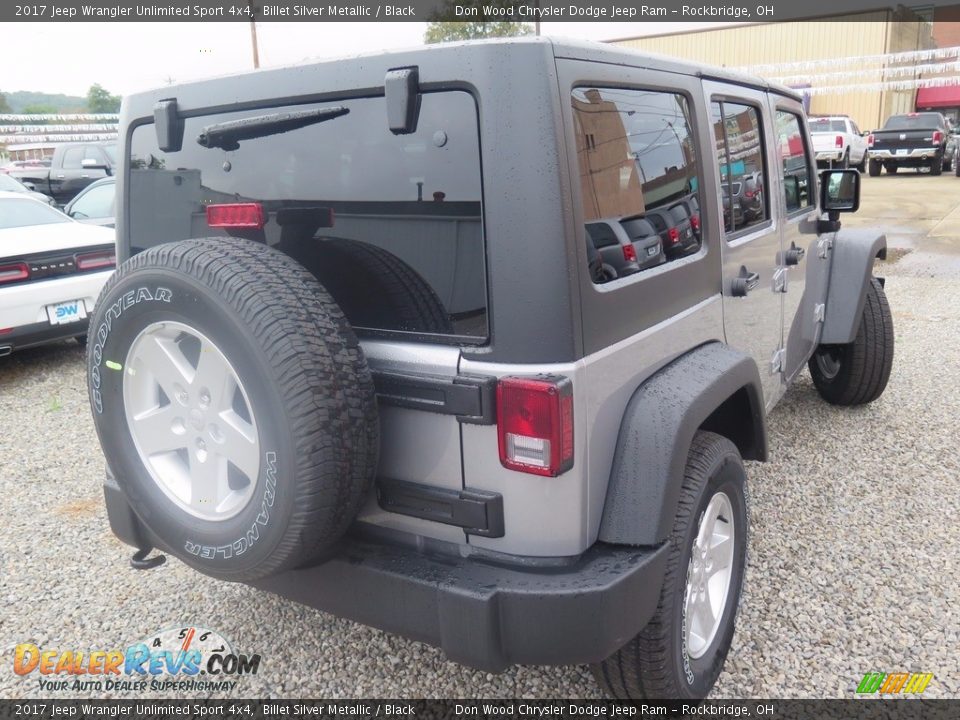 2017 Jeep Wrangler Unlimited Sport 4x4 Billet Silver Metallic / Black Photo #10