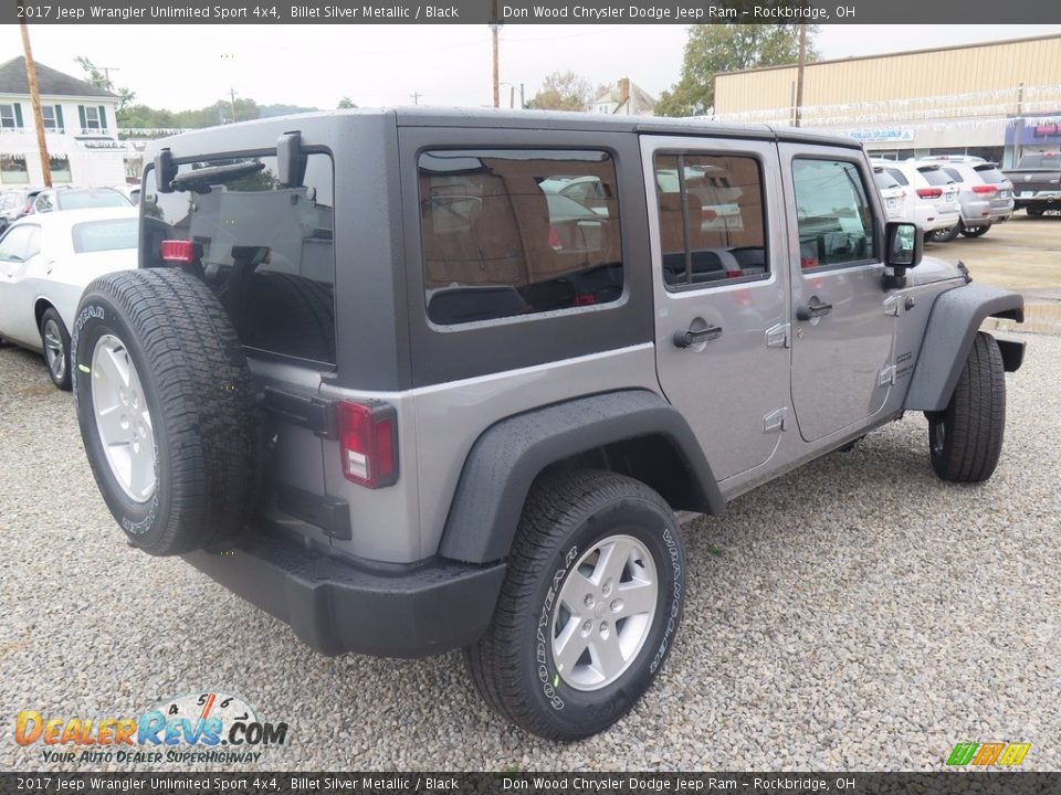 2017 Jeep Wrangler Unlimited Sport 4x4 Billet Silver Metallic / Black Photo #11
