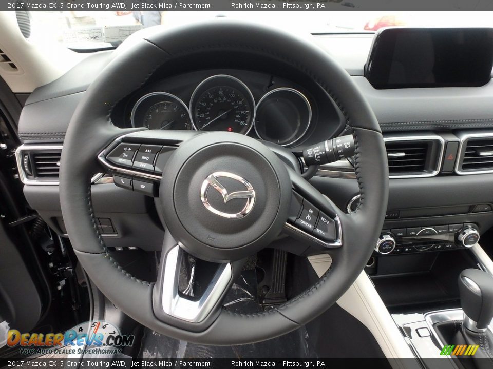 2017 Mazda CX-5 Grand Touring AWD Jet Black Mica / Parchment Photo #12