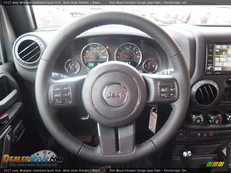 2017 Jeep Wrangler Unlimited Sport 4x4 Billet Silver Metallic / Black Photo #13