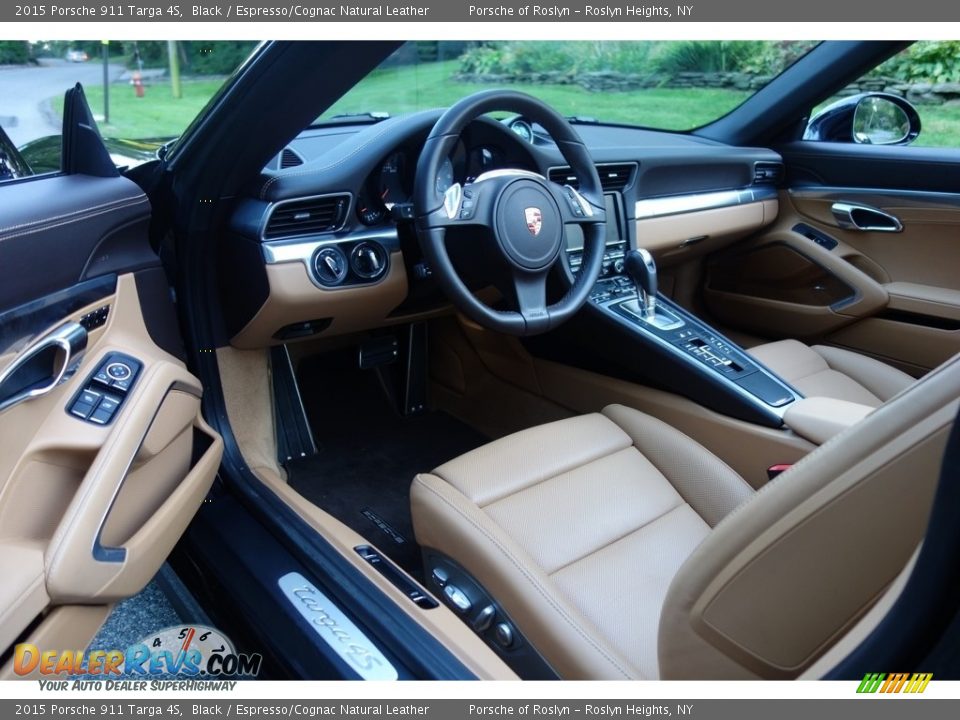 Espresso/Cognac Natural Leather Interior - 2015 Porsche 911 Targa 4S Photo #12
