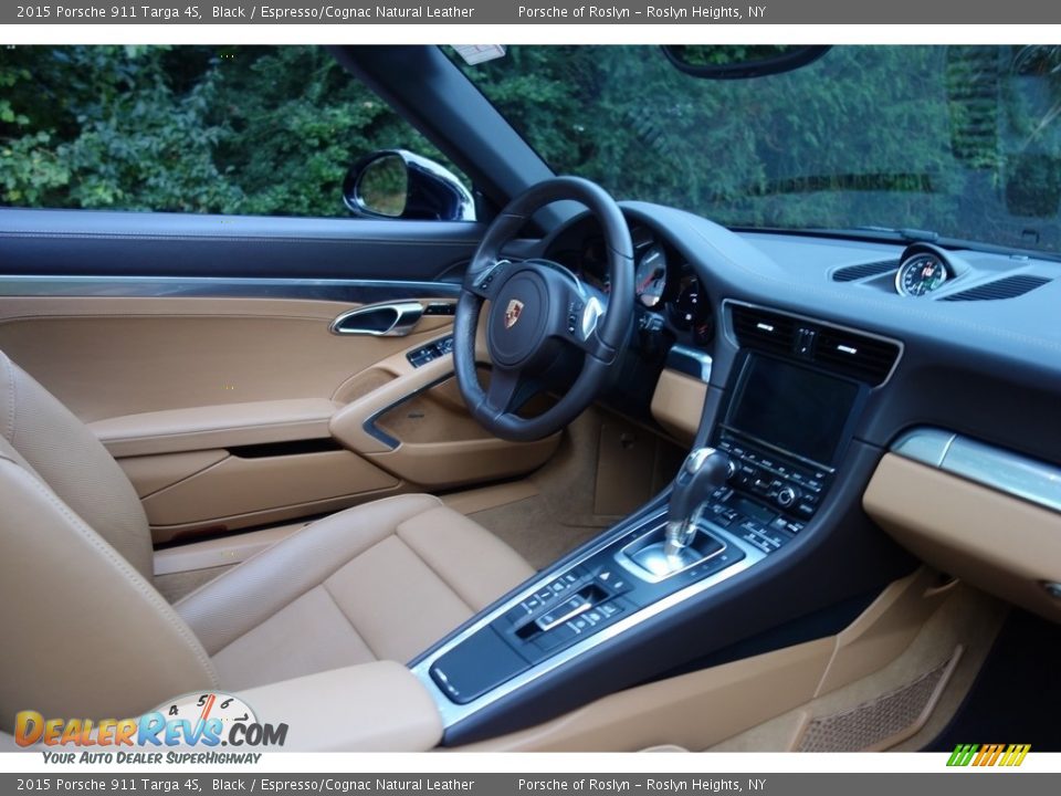 2015 Porsche 911 Targa 4S Black / Espresso/Cognac Natural Leather Photo #17