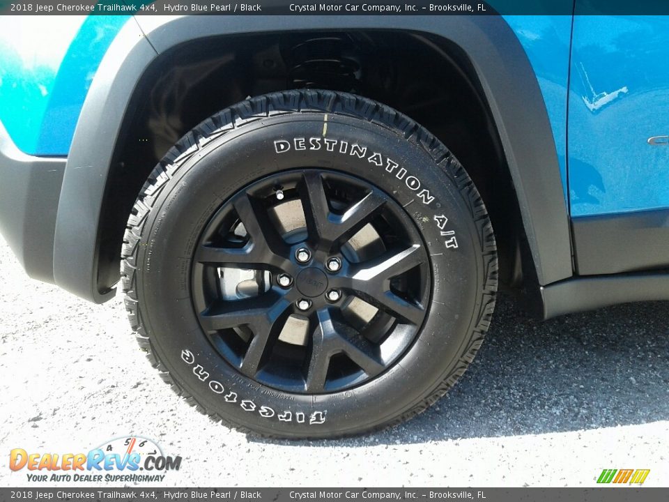 2018 Jeep Cherokee Trailhawk 4x4 Hydro Blue Pearl / Black Photo #20