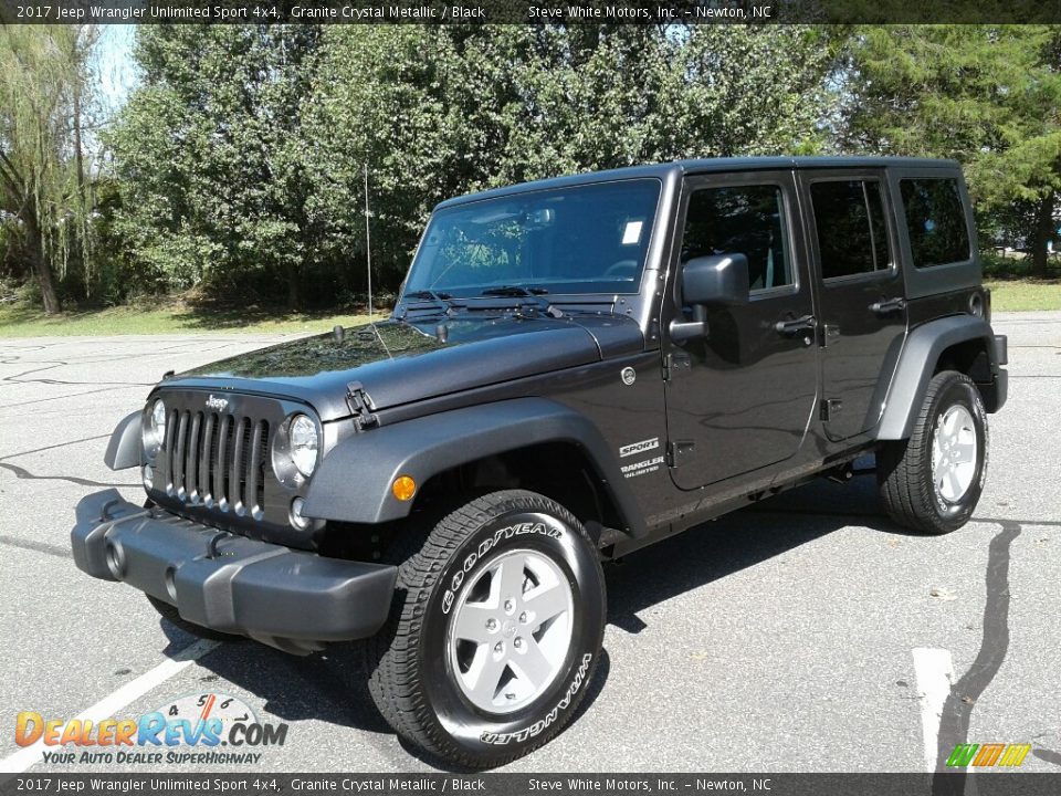 2017 Jeep Wrangler Unlimited Sport 4x4 Granite Crystal Metallic / Black Photo #2