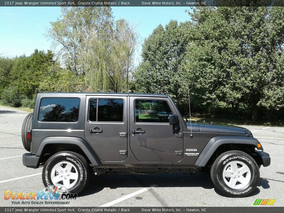2017 Jeep Wrangler Unlimited Sport 4x4 Granite Crystal Metallic / Black Photo #5