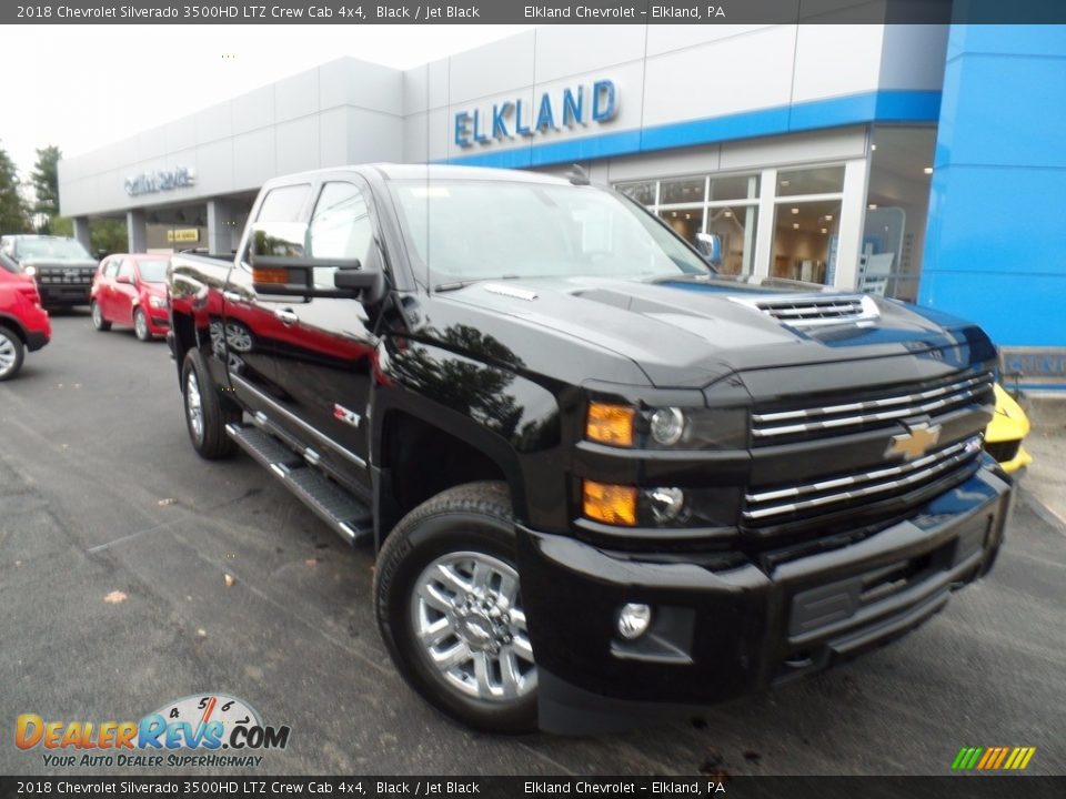 2018 Chevrolet Silverado 3500HD LTZ Crew Cab 4x4 Black / Jet Black Photo #3