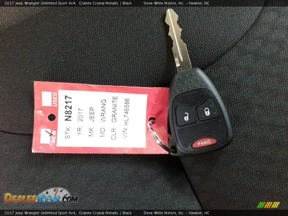 2017 Jeep Wrangler Unlimited Sport 4x4 Granite Crystal Metallic / Black Photo #26
