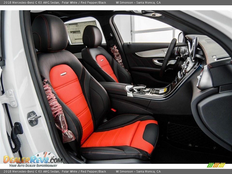 Red Pepper/Black Interior - 2018 Mercedes-Benz C 63 AMG Sedan Photo #2