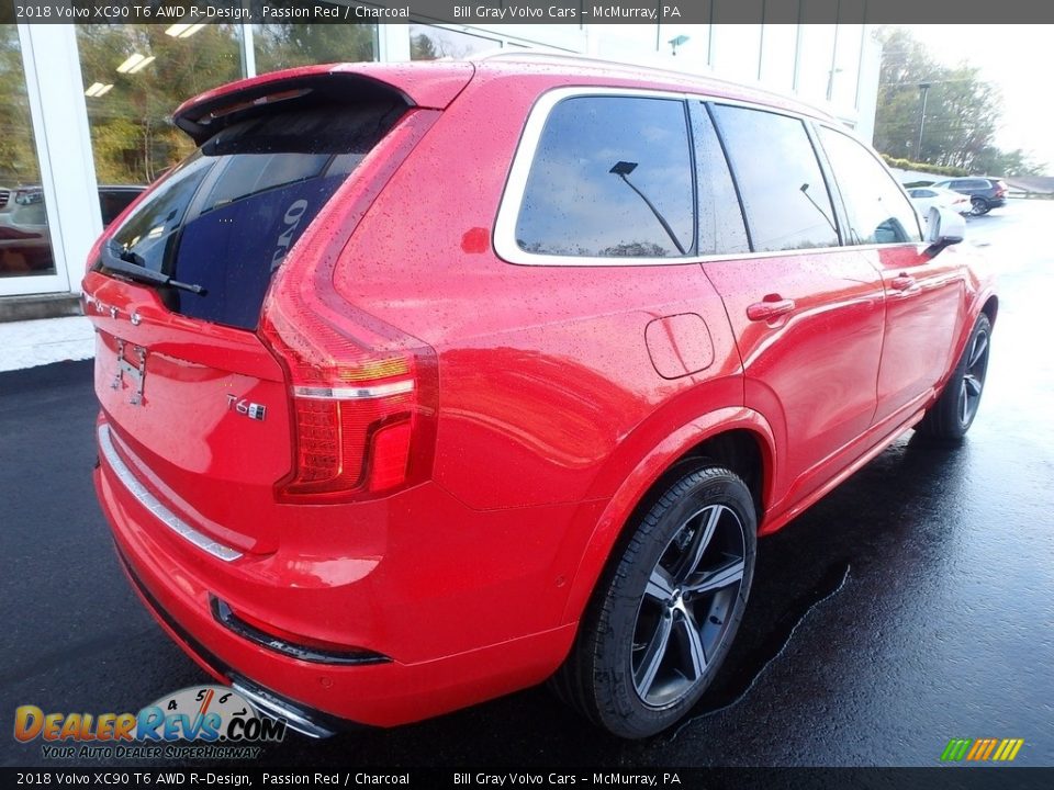 2018 Volvo XC90 T6 AWD R-Design Passion Red / Charcoal Photo #2