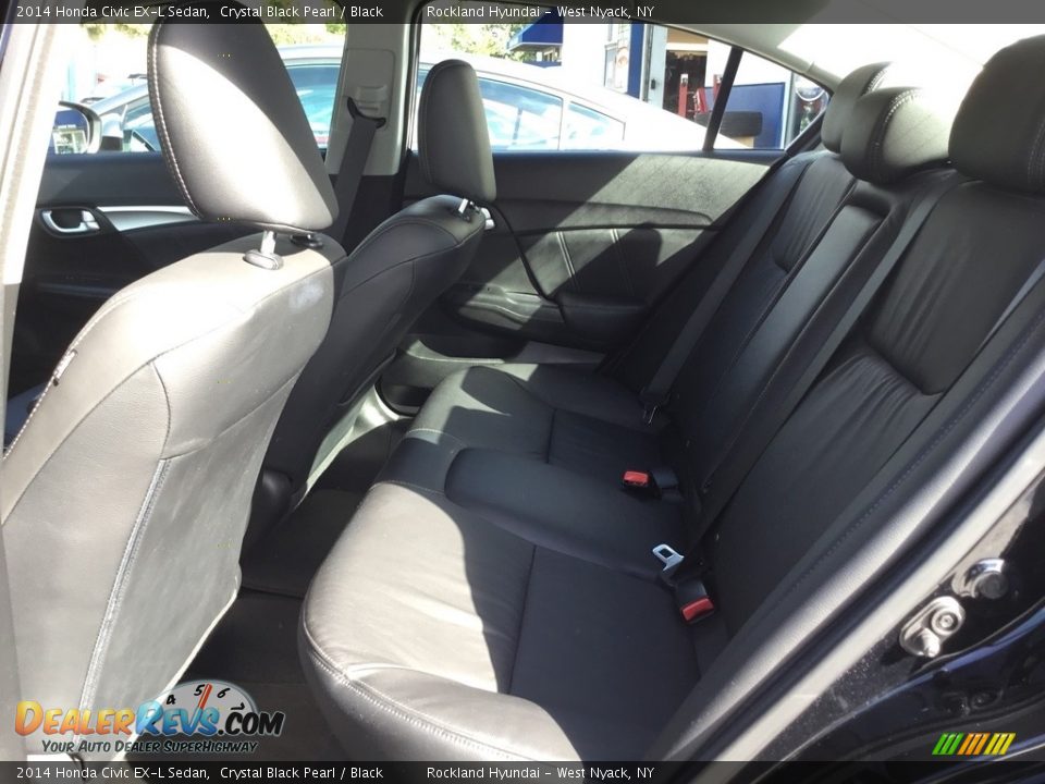 2014 Honda Civic EX-L Sedan Crystal Black Pearl / Black Photo #21