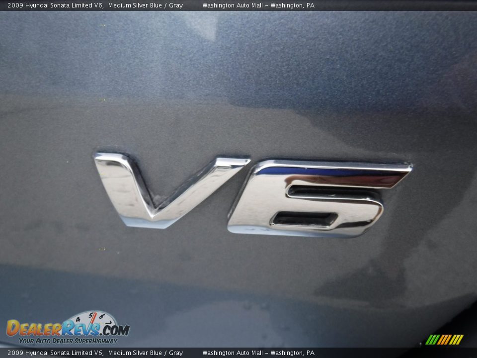 2009 Hyundai Sonata Limited V6 Medium Silver Blue / Gray Photo #13