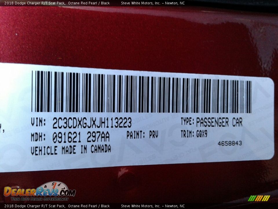 2018 Dodge Charger R/T Scat Pack Octane Red Pearl / Black Photo #31