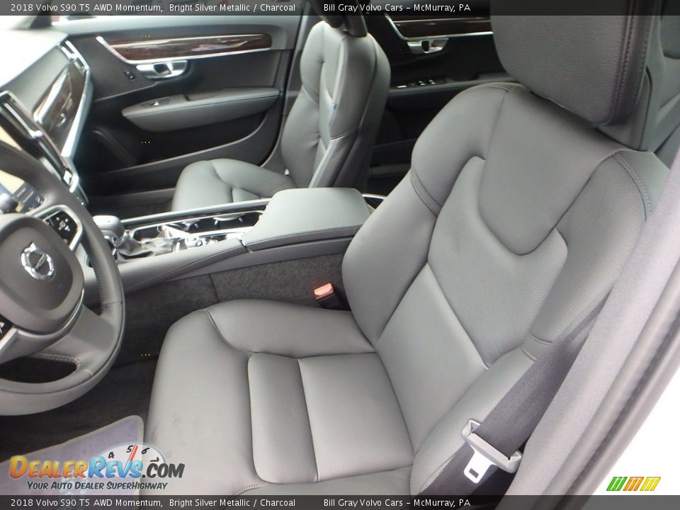2018 Volvo S90 T5 AWD Momentum Bright Silver Metallic / Charcoal Photo #7