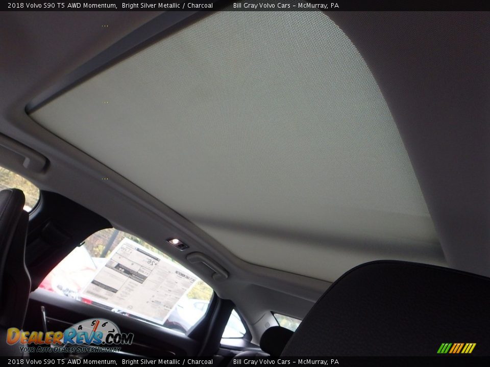 2018 Volvo S90 T5 AWD Momentum Bright Silver Metallic / Charcoal Photo #12