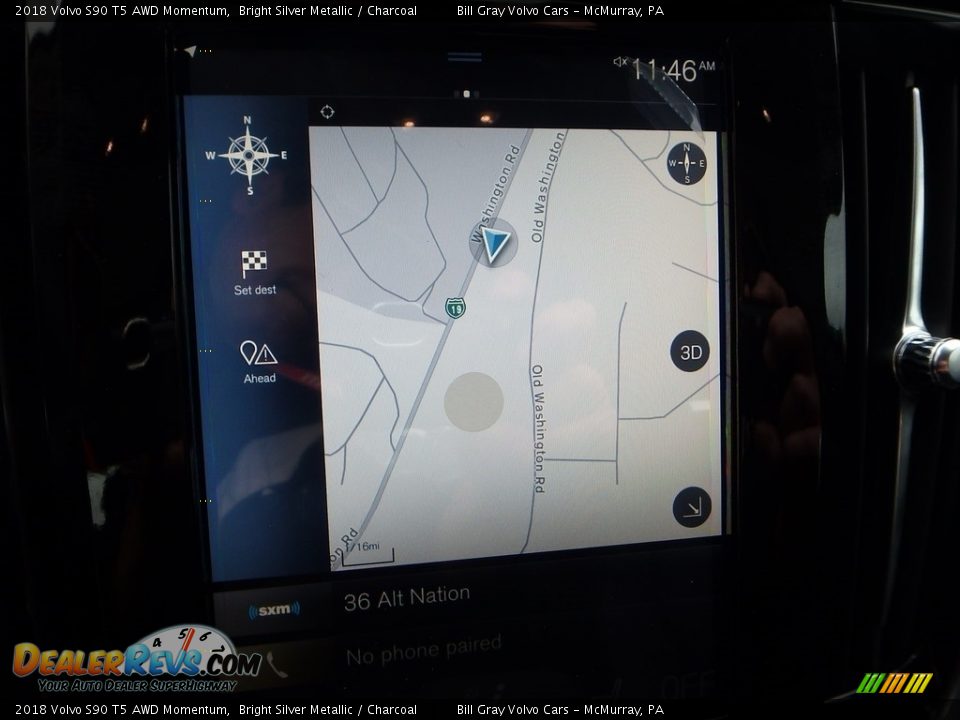 2018 Volvo S90 T5 AWD Momentum Bright Silver Metallic / Charcoal Photo #13