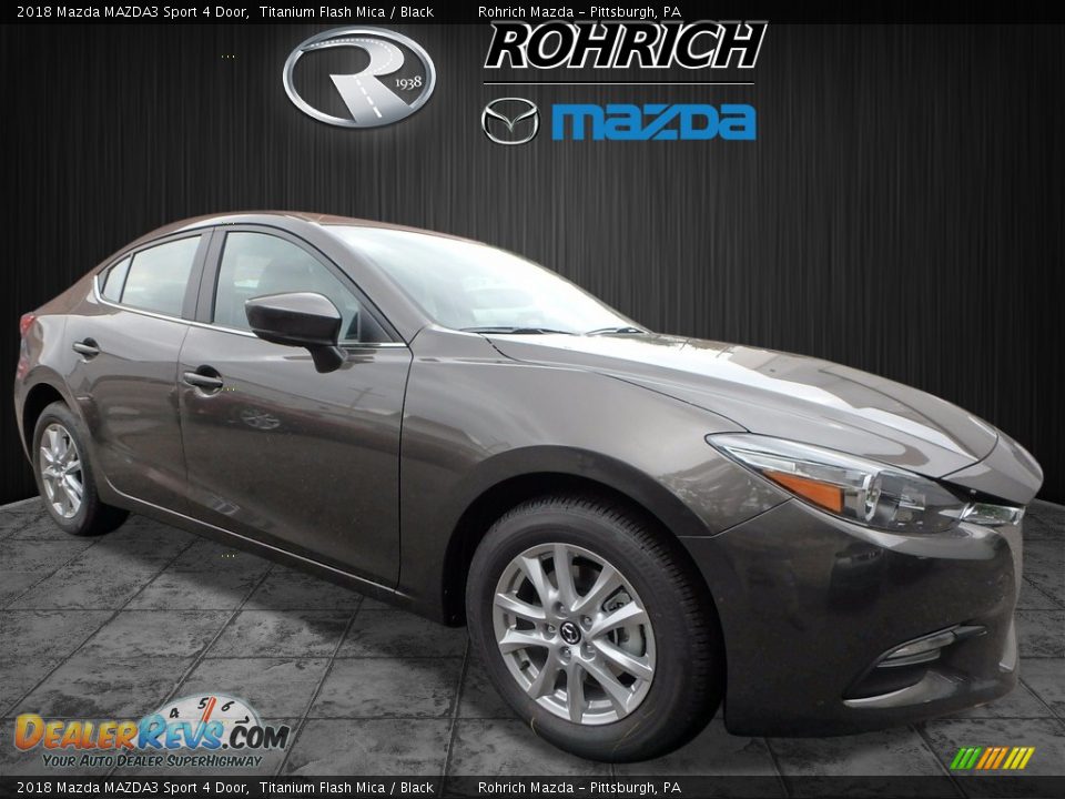 2018 Mazda MAZDA3 Sport 4 Door Titanium Flash Mica / Black Photo #1