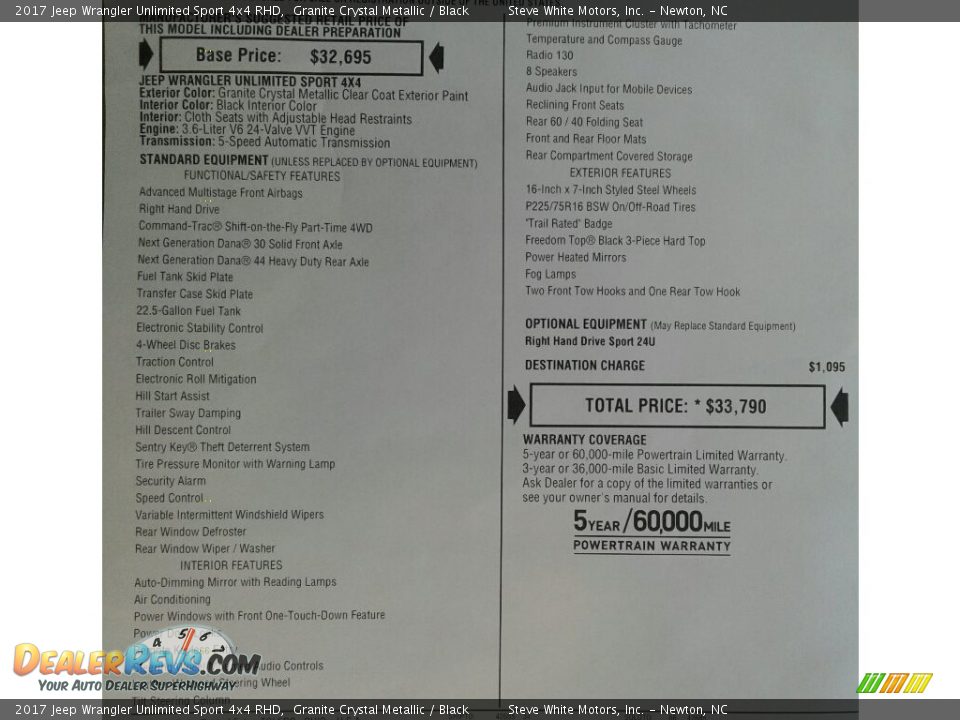 2017 Jeep Wrangler Unlimited Sport 4x4 RHD Granite Crystal Metallic / Black Photo #26