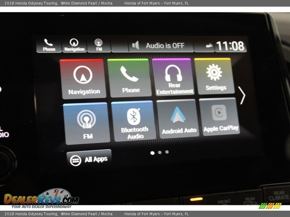 2018 Honda Odyssey Touring White Diamond Pearl / Mocha Photo #20