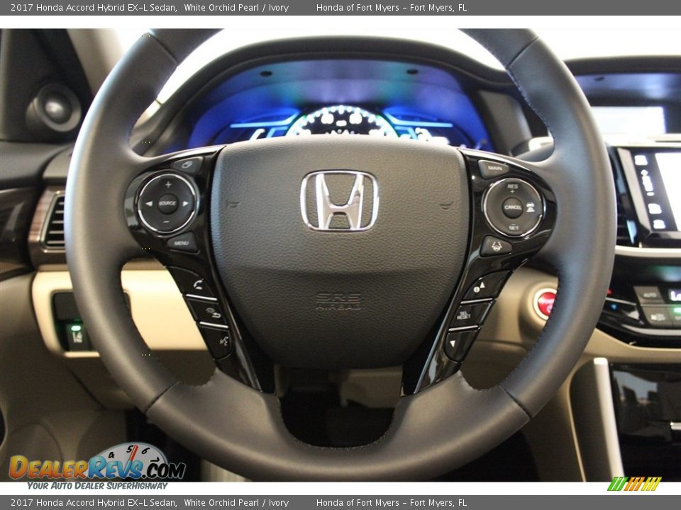 2017 Honda Accord Hybrid EX-L Sedan White Orchid Pearl / Ivory Photo #13