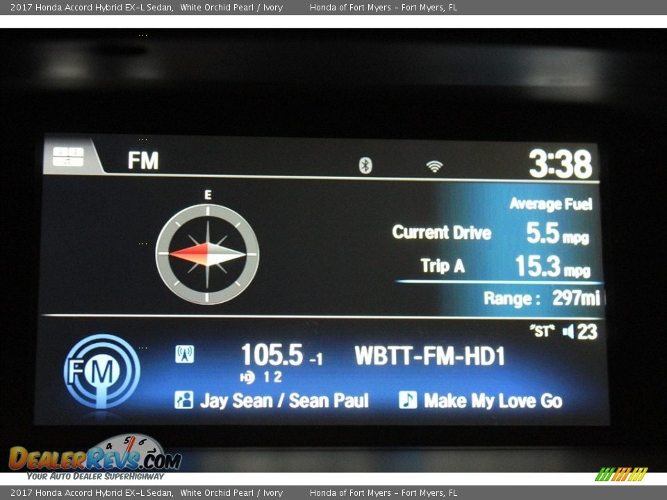 2017 Honda Accord Hybrid EX-L Sedan White Orchid Pearl / Ivory Photo #19