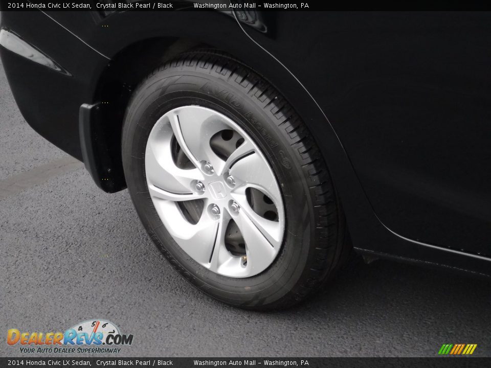 2014 Honda Civic LX Sedan Crystal Black Pearl / Black Photo #3