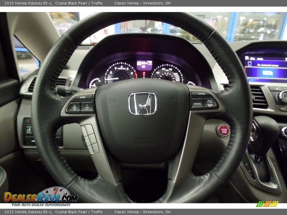 2015 Honda Odyssey EX-L Crystal Black Pearl / Truffle Photo #32