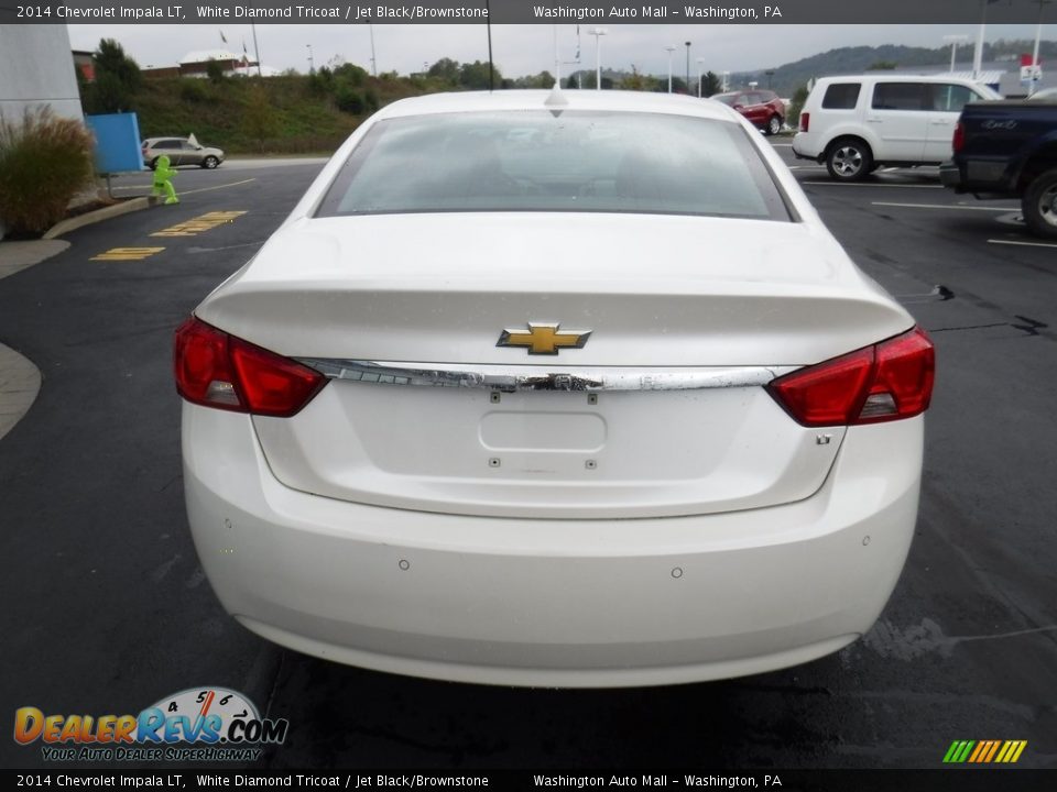 2014 Chevrolet Impala LT White Diamond Tricoat / Jet Black/Brownstone Photo #8