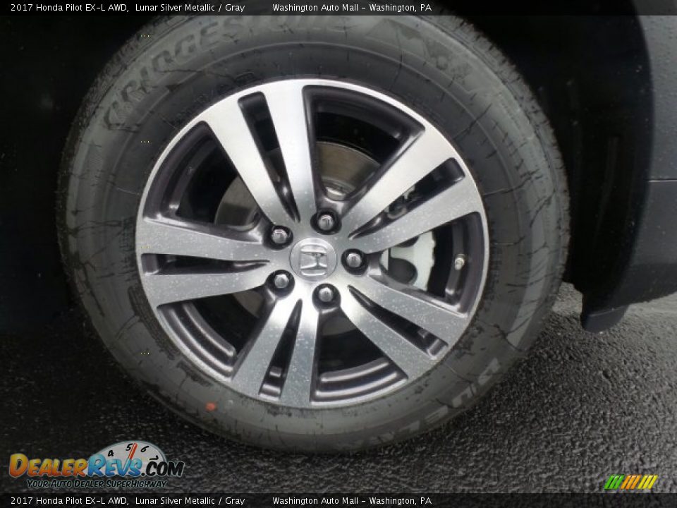 2017 Honda Pilot EX-L AWD Lunar Silver Metallic / Gray Photo #4