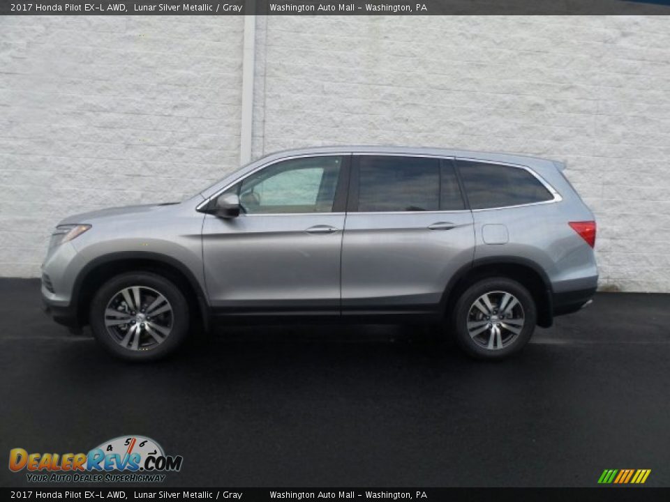 2017 Honda Pilot EX-L AWD Lunar Silver Metallic / Gray Photo #6