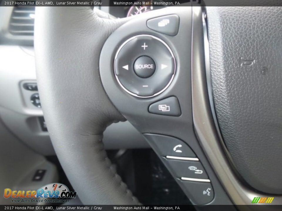 2017 Honda Pilot EX-L AWD Lunar Silver Metallic / Gray Photo #20