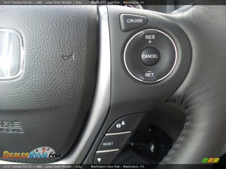 2017 Honda Pilot EX-L AWD Lunar Silver Metallic / Gray Photo #22