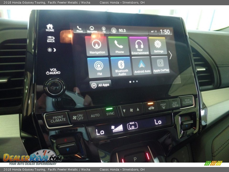 2018 Honda Odyssey Touring Pacific Pewter Metallic / Mocha Photo #12