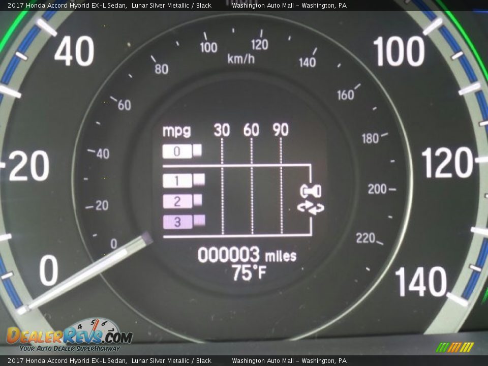 2017 Honda Accord Hybrid EX-L Sedan Lunar Silver Metallic / Black Photo #16