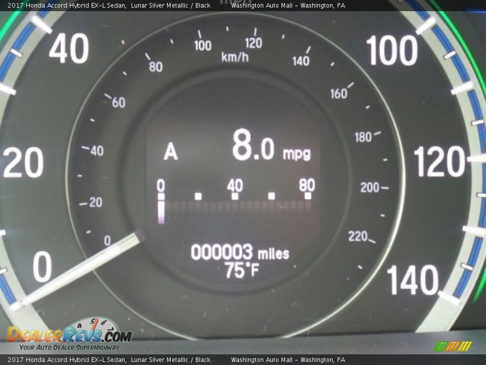 2017 Honda Accord Hybrid EX-L Sedan Lunar Silver Metallic / Black Photo #17