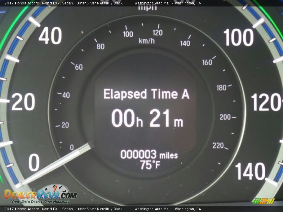 2017 Honda Accord Hybrid EX-L Sedan Lunar Silver Metallic / Black Photo #19