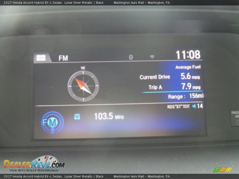 2017 Honda Accord Hybrid EX-L Sedan Lunar Silver Metallic / Black Photo #26