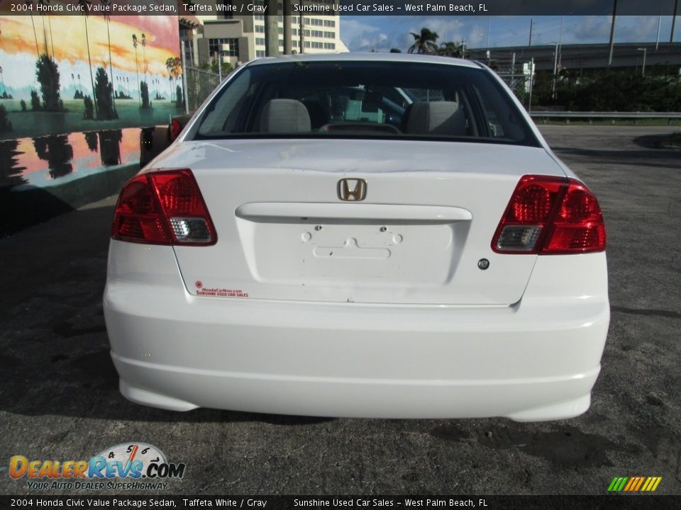 2004 Honda Civic Value Package Sedan Taffeta White / Gray Photo #7