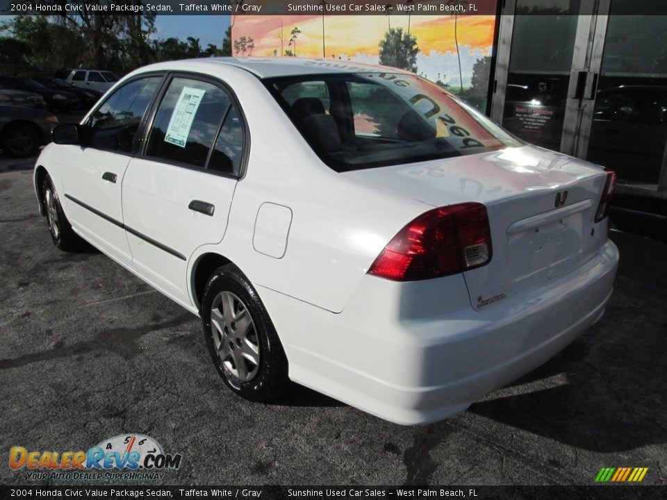 2004 Honda Civic Value Package Sedan Taffeta White / Gray Photo #8