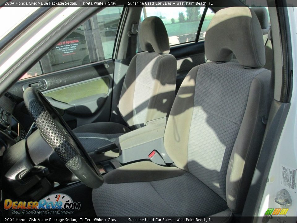 2004 Honda Civic Value Package Sedan Taffeta White / Gray Photo #11