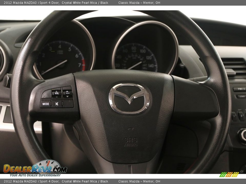 2012 Mazda MAZDA3 i Sport 4 Door Crystal White Pearl Mica / Black Photo #6